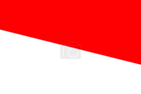 Drapeau Indonésie - découpage rectangulaire du drapeau vectoriel rotatif.