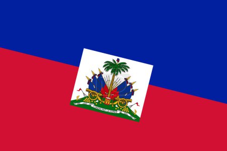 Haiti-Flagge - rechteckiger Ausschnitt der gedrehten Vektorfahne.