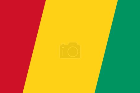 Bandera de Guinea - recorte rectangular de la bandera vectorial girada.