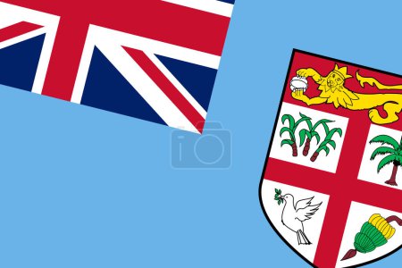 Bandera de Fiji - recorte rectangular de la bandera vectorial girada.