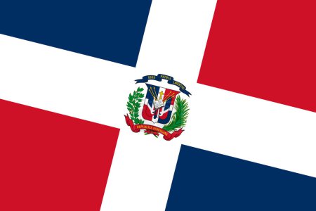 Dominican Republic flag - rectangular cutout of rotated vector flag.
