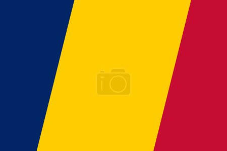 Bandera Chad - recorte rectangular de la bandera vectorial girada.