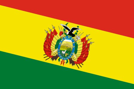 Bandera de Bolivia - recorte rectangular de la bandera vectorial girada.