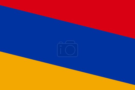 Bandera de Armenia - recorte rectangular de la bandera vectorial girada.