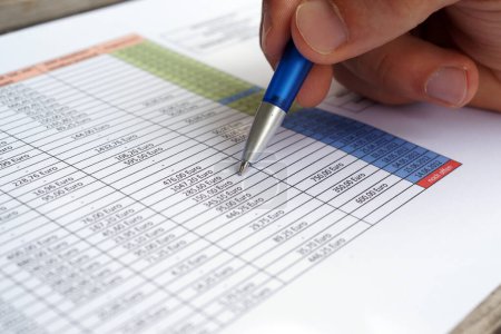 Contabilidad - cuenta de pérdidas y ganancias - contabilidad e impuesto sobre la renta. Foto de alta calidad