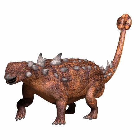 Téléchargez les photos : Euoplocephalus était un dinosaure blindé ankylosaure qui vivait en Alberta, au Canada pendant la période du Crétacé.. - en image libre de droit