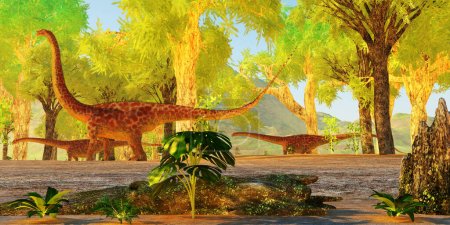 Téléchargez les photos : Diplodocus était un dinosaure sauropode herbivore qui vivait en Amérique du Nord pendant la période jurassique.. - en image libre de droit
