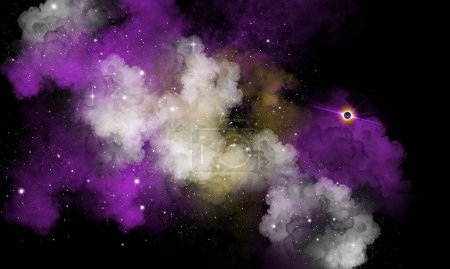 Téléchargez les photos : Une nébuleuse est une formation nuageuse complexe interstellaire pleine de gaz, de matière et de plasma. - en image libre de droit