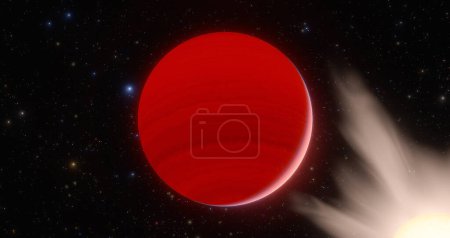 Téléchargez les photos : Kepler-100 b est l'une des exoplanètes chaudes orbitant autour du soleil Kepler-100 dans la constellation de Lyra et est une classe Torride superneptune découvert 2014. - en image libre de droit