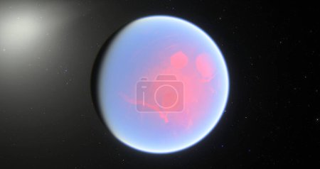 Téléchargez les photos : Kepler-100 c est l'une des exoplanètes orbitant autour du soleil Kepler-100 dans la constellation de Lyra et est une classe Torride aride terra découvert 2014. - en image libre de droit