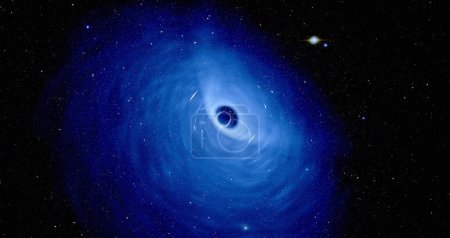 Photo for Sagittarius A star is the black hole that resides in the middle of the Milky Way Galaxy. It's gravity effect controls the entire star system surrounding it. - Royalty Free Image