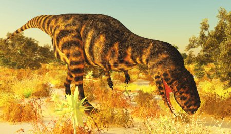 Téléchargez les photos : Abelisaurus était un dinosaure théropode qui vivait en Argentine pendant la période du Crétacé.. - en image libre de droit