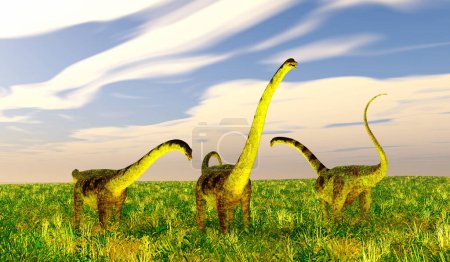 Téléchargez les photos : Puertasaurus était un dinosaure sauropode herbivore qui vivait en Patagonie au Crétacé.
. - en image libre de droit