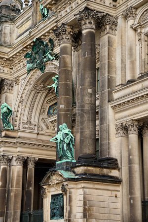 Famous landmark Berliner Dom in Berlin located on Museum Island, Germany. Detailed view of Historical Architecture