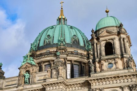 Famous landmark Berliner Dom in Berlin located on Museum Island, Germany. Detailed view of Historical Architecture