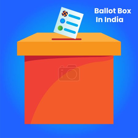 india election ballot box vector illustration