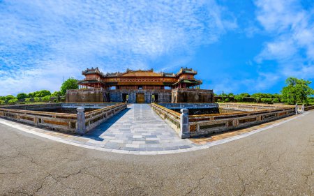 Photo for Ngo Mon Gate is the main southern gate of Hue Imperial Citadel. Currently, it is one of the architectural relics of the Nguyen Dynasty in the complex of Hue monuments. - Royalty Free Image
