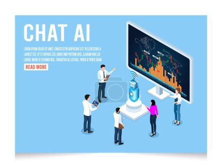 Artificial Intelligence(AI) concept with ChatGPT, artificial intelligence chatbot, Machine learning, digital Brain future technology.  Vector Illustration eps10