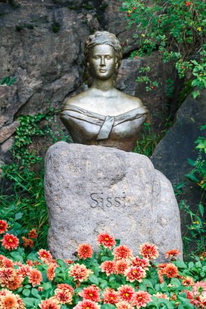 Photo for Princess Sissy statue in a botanical garden - Royalty Free Image
