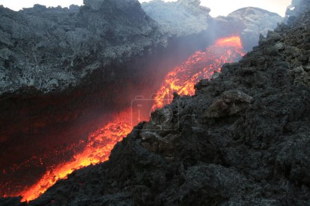 Photo for Etna vulcan lava magma in Sicily - Royalty Free Image