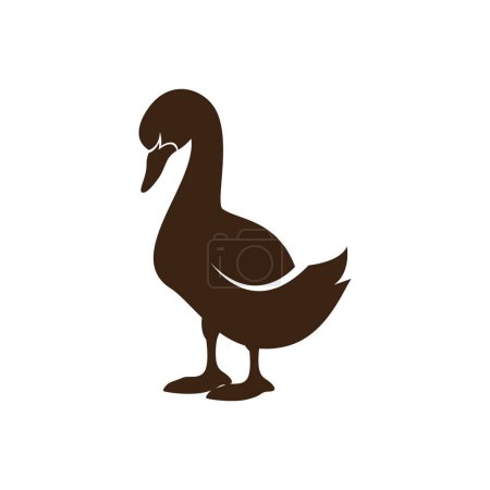 Illustration for Duck logo vector ilustration icon flat design template - Royalty Free Image