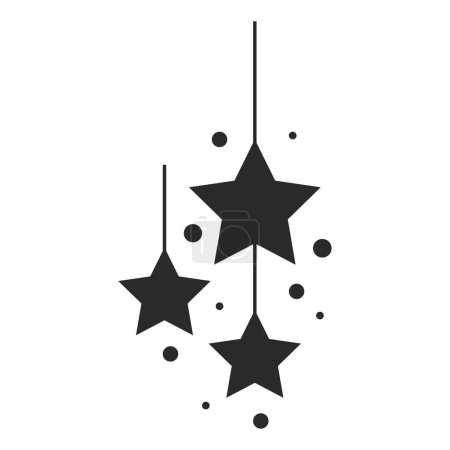 Téléchargez les illustrations : Modèle de design plat vectoriel étoile de Noël eps 10 - en licence libre de droit