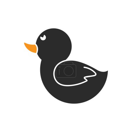 Illustration for Duck logo vector ilustration icon flat design template - Royalty Free Image