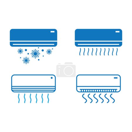 Illustration for Air conditioner logo icon illustration vector flat design - Royalty Free Image