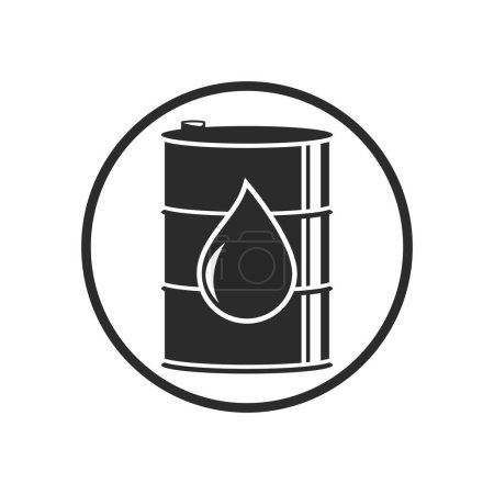 Illustration for Oil drum oilcan jerrycan logo symbol and icon vector flat design - Royalty Free Image