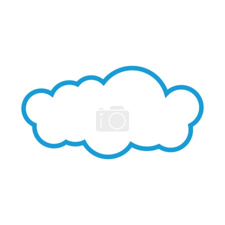 Ilustración de Nube ilustración logo icono vector plano diseño - Imagen libre de derechos