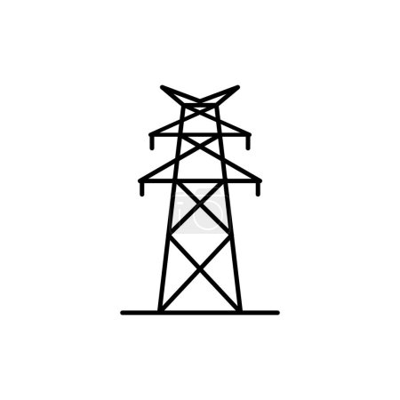Illustration for Electrical tower icon flat design vector - Royalty Free Image