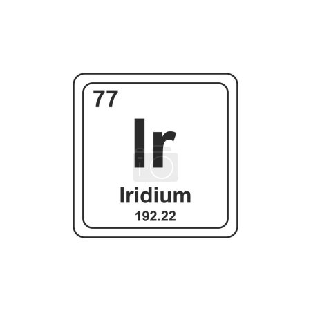 Illustration for Chemical symbol for Iridium icon - Royalty Free Image
