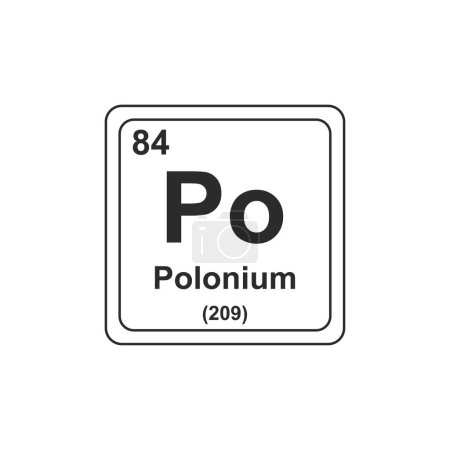 Illustration for Chemical symbol for Polonium icon - Royalty Free Image
