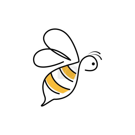 Bee Logo icon vector flat design eps 10