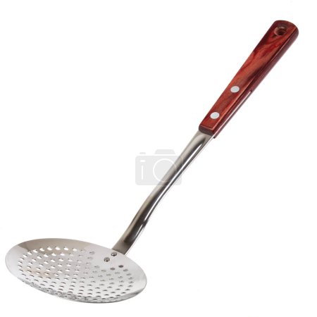 Photo for Metal fine mesh strainer isolated on white background - Royalty Free Image