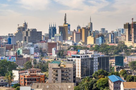 Photo for Nairobi skyline from a rooftop, Kenya - Royalty Free Image