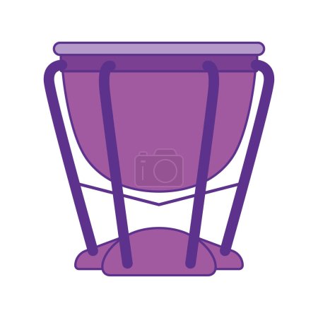 Ilustración de Icono de instrumento musical de bongo de color aislado Ilustración vectorial - Imagen libre de derechos