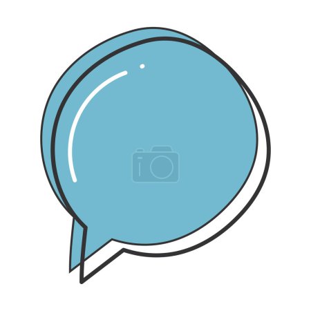 Comic Bubble Chat Sketch Ikone Hand Draw Vector Illustration