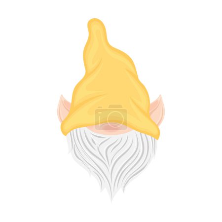 Illustration for Cute garden gnome character cartoon Vector illustration - Royalty Free Image