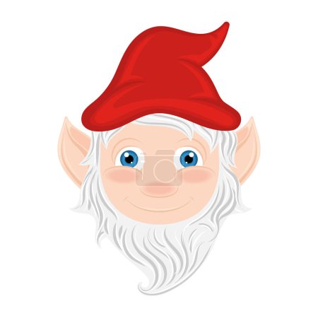 Illustration for Cute garden gnome character cartoon Vector illustration - Royalty Free Image