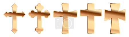 Ilustración de Ilustración Cruz de Oro. Cruz de Pascua de oro - Imagen libre de derechos