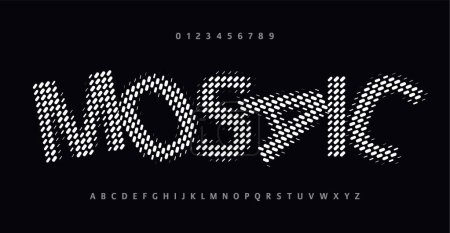 Unusual abstract grid alphabet, experimental grid line font for creative logos, contemporary headlines with a stunning, offbeat vibe. Unique abstract typographic design. Vector typeset