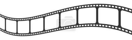 Illustration for Film strip background. Retro photo, cinema or movie frames 35 mm. Vector isolated - Royalty Free Image