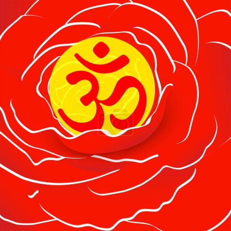 Ilustración de Om o Aum sonido sagrado indio. El símbolo de la tríada divina de Brahma, Vishnu y Shiva. El signo del antiguo mantra. Signo de símbolo Om sobre fondo blanco
. - Imagen libre de derechos