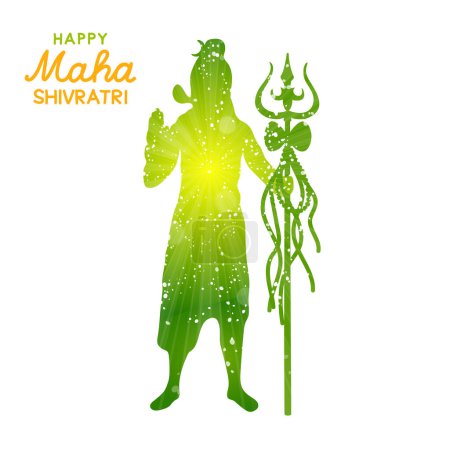 Téléchargez les illustrations : Shiva dans un espace galactique brillant. Carte de voeux pour Maha Shivratri, un festival hindou célébré du Seigneur Shiva. Son sacré indien Om ou Aum. Illustration vectorielle. - en licence libre de droit