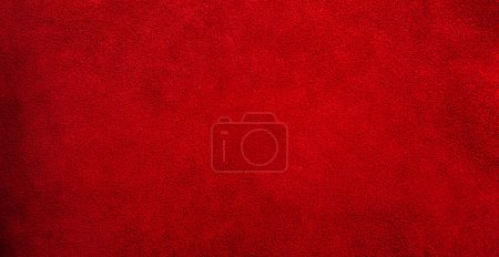 Photo for Red velvet material web size. Suede genuine leather is red as a background. - Royalty Free Image