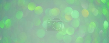 Photo for Abstract green. Green and yellow defocus lights. Bokeh, blurred defocus background. - Royalty Free Image