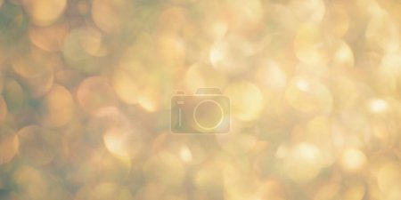 Photo for Defocus lights with glitter. Yellow and green blurred background. - Royalty Free Image