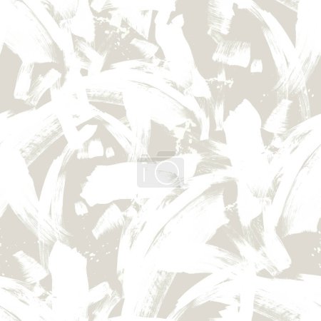 Photo for Abstract light seamless pattern. Brush strokes. White and gray background. Modern. Covering for wrapping paper, wallpaper, textiles. - Royalty Free Image