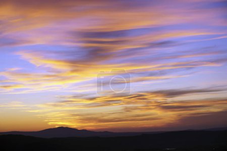 Photo for Colors of a beautiful winter sunset - Royalty Free Image